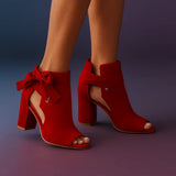 Moda Lusitana - Botas Peep-Toe Elegantes