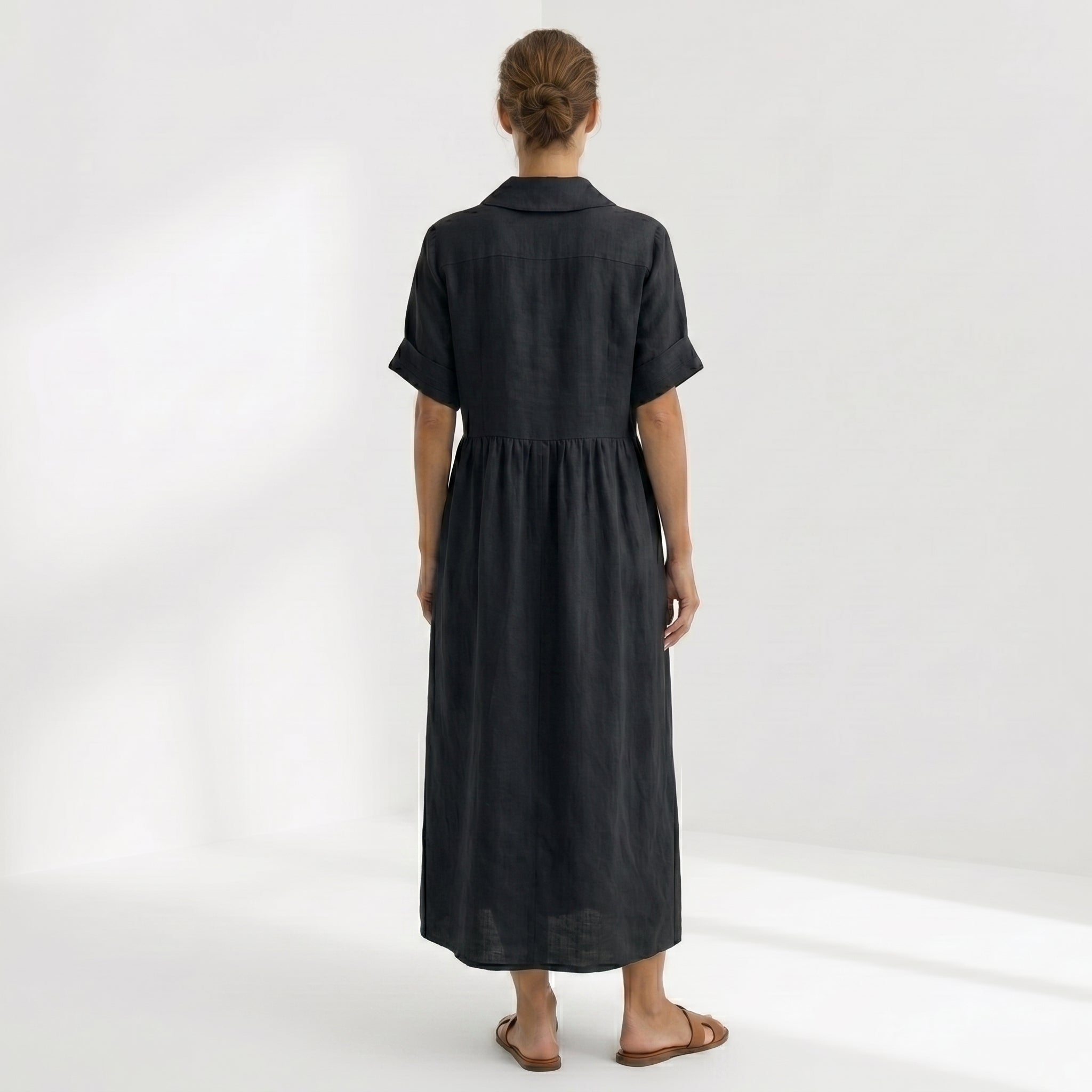 Moda Lusitana - Vestido Elegante em Linho