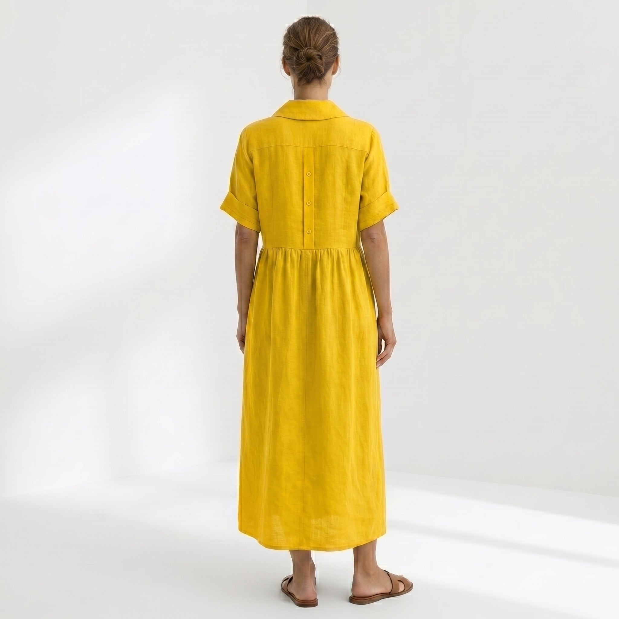 Moda Lusitana - Vestido Elegante em Linho