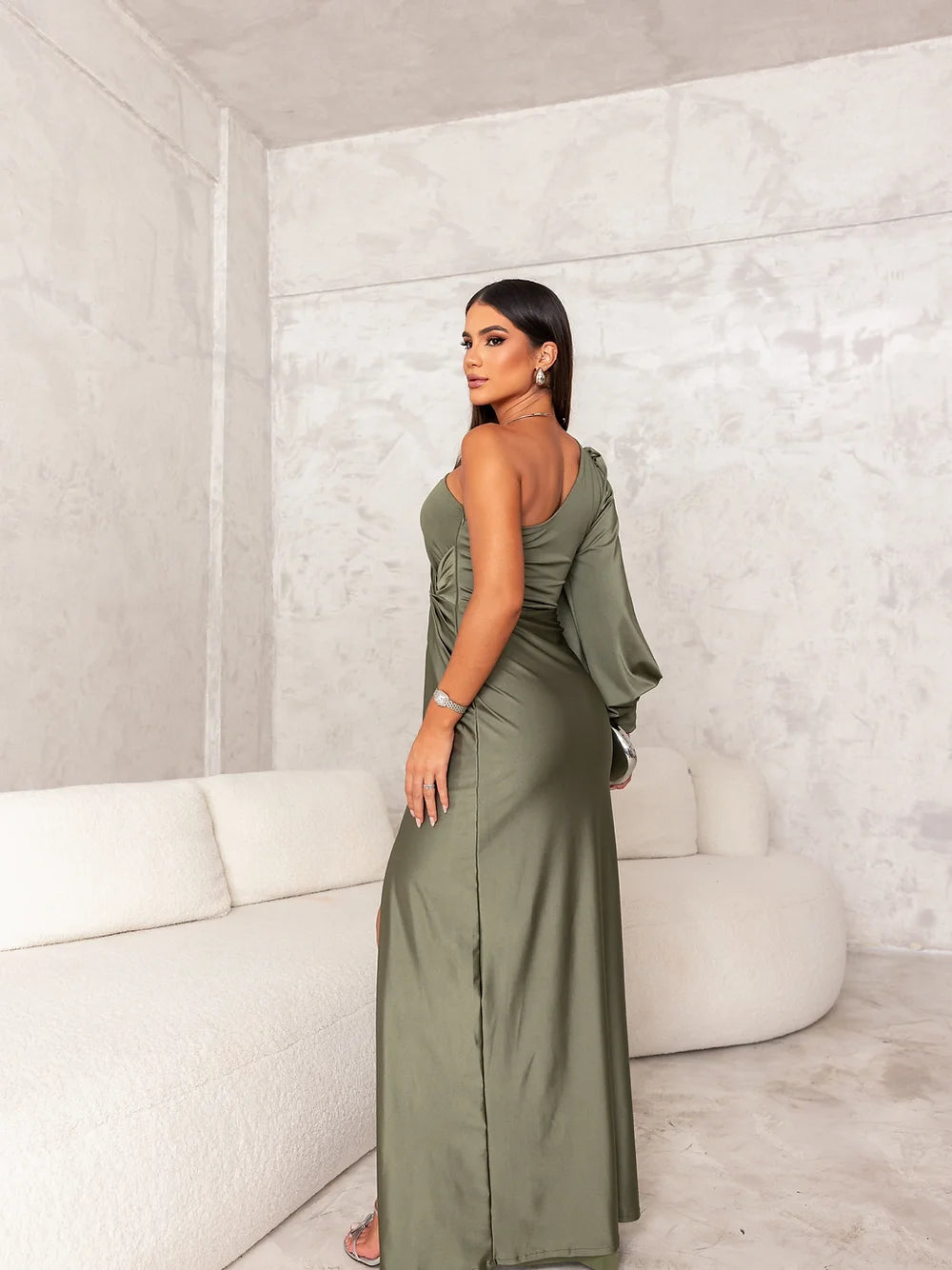 Moda Lusitana - Vestido Elegante de Cetim