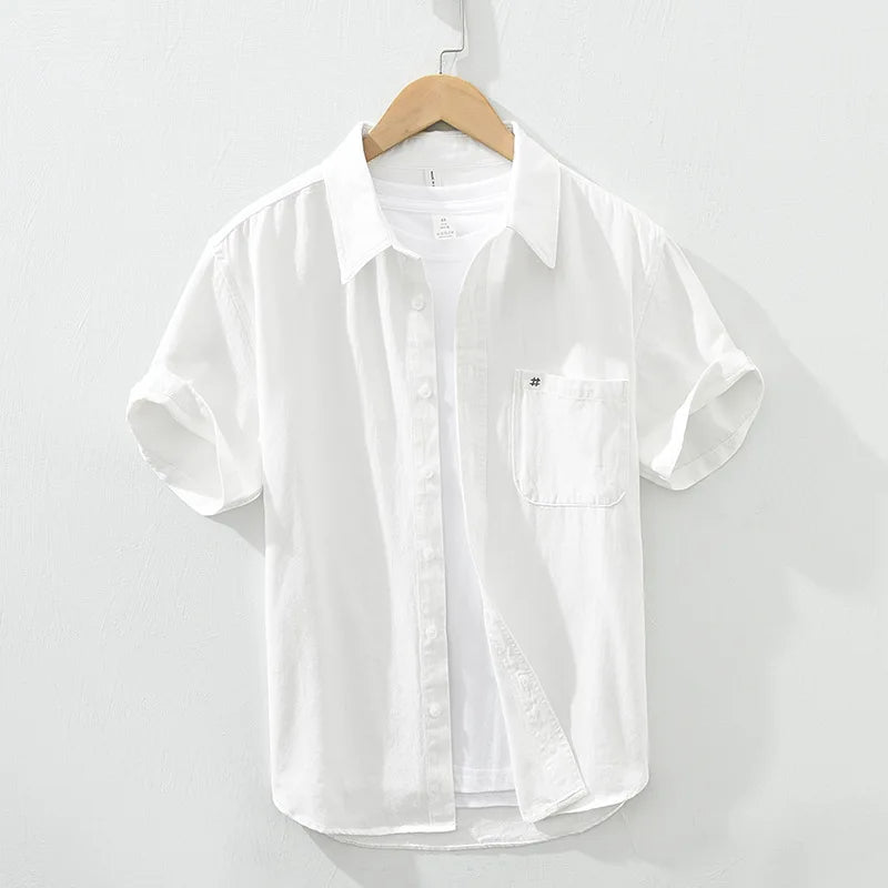 Camisa de algodão de manga curta