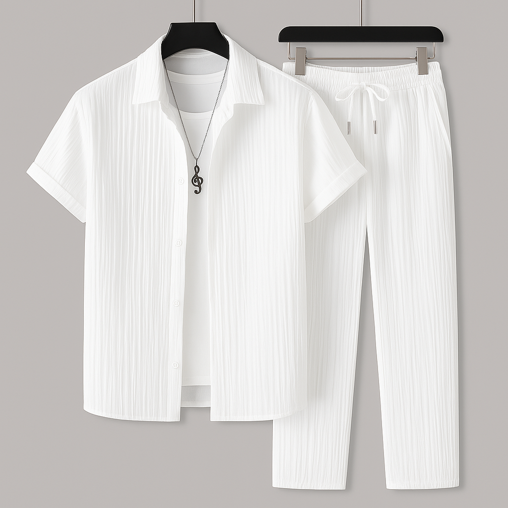 Conjunto de linho elegante