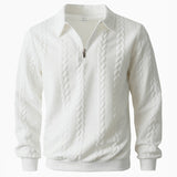 Camisola elegante com padrão e fecho