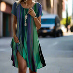 Vestido Casual Boho com Degradê
