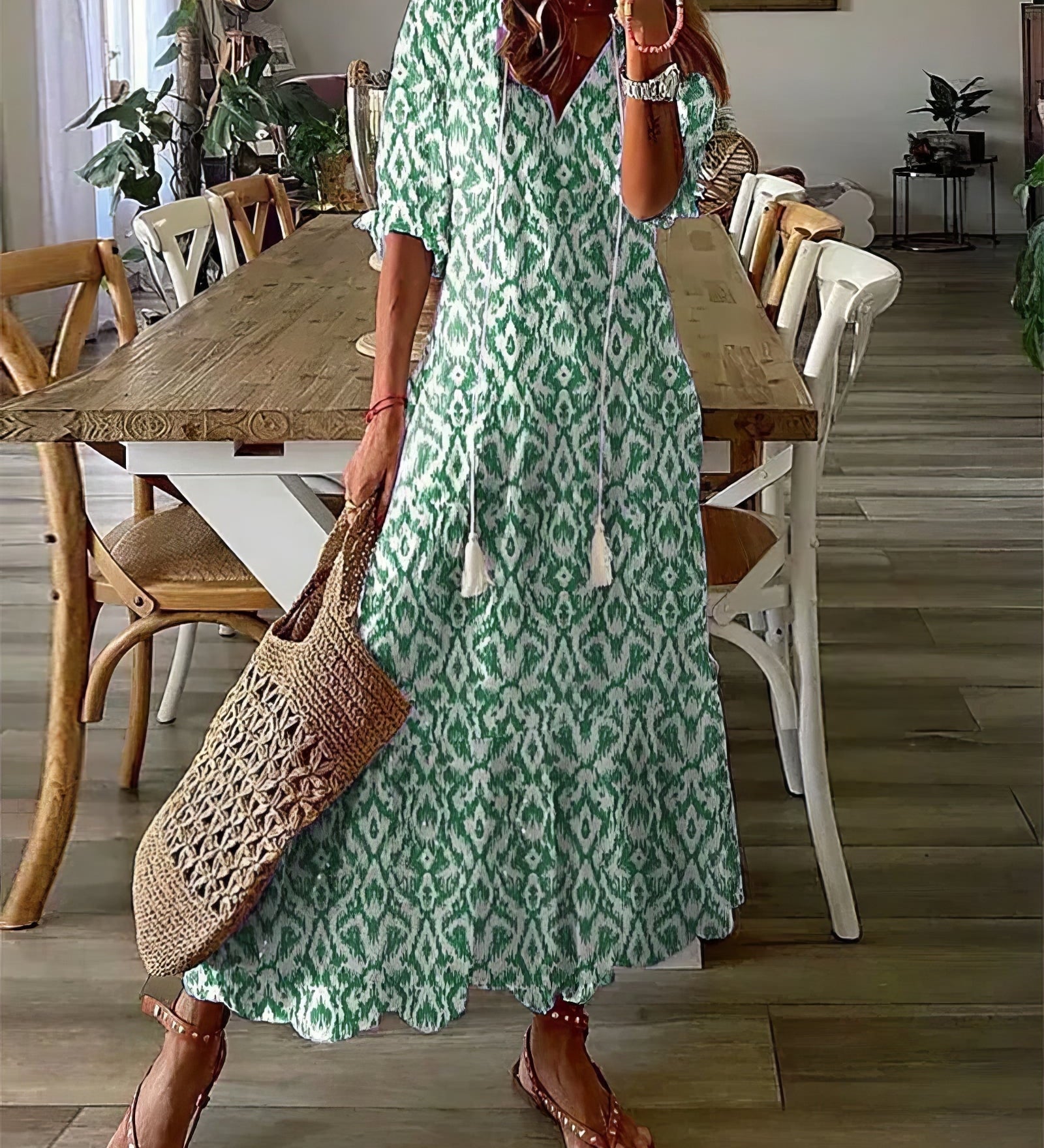 Diana™ - Vestido Bohemian com Cobertura Abdômen
