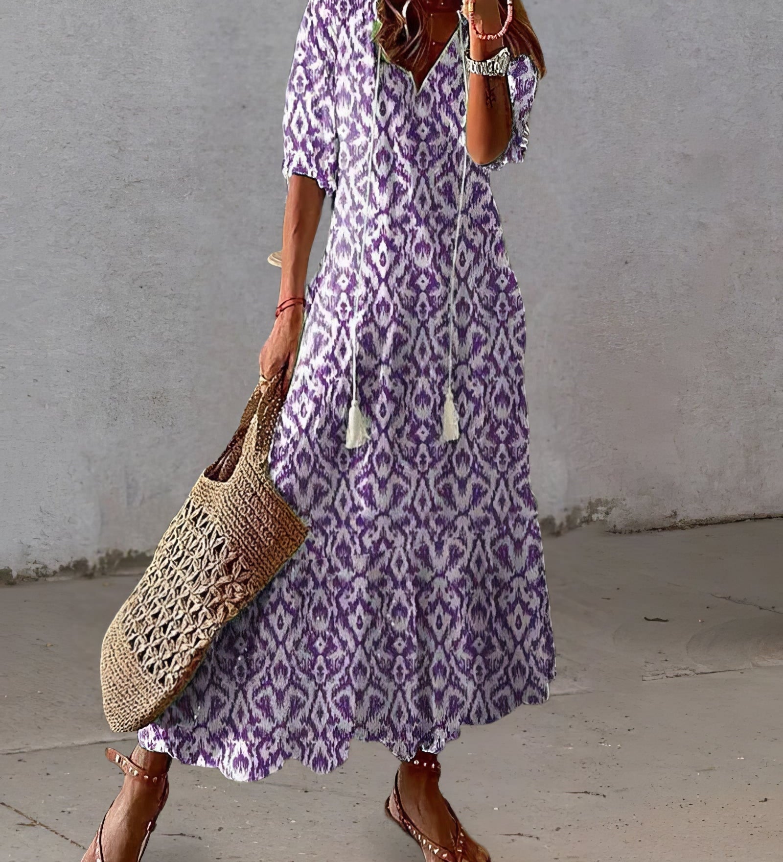 Diana™ - Vestido Bohemian com Cobertura Abdômen