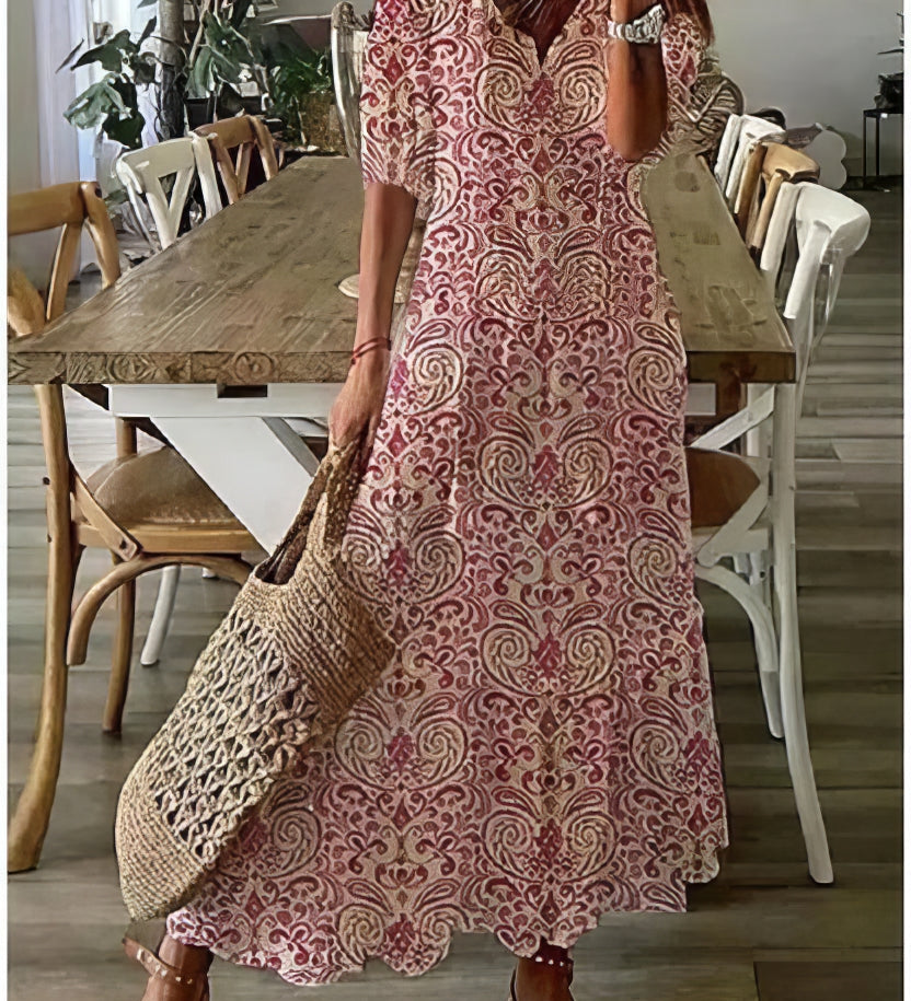 Diana™ - Vestido Bohemian com Cobertura Abdômen