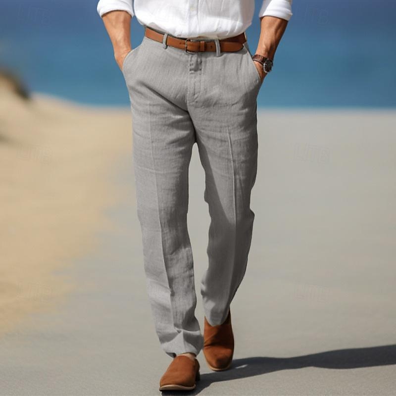 Calças de linho elegantes